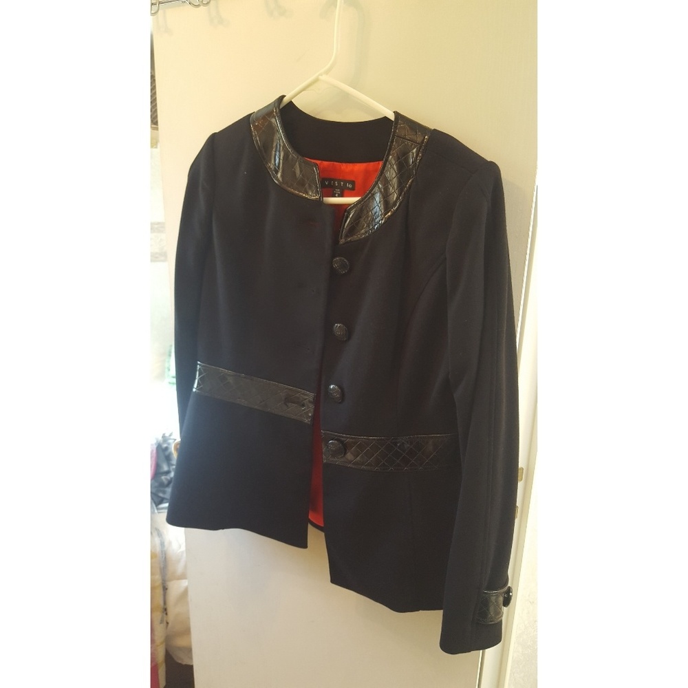 Black "Leather" Blazer/Coat